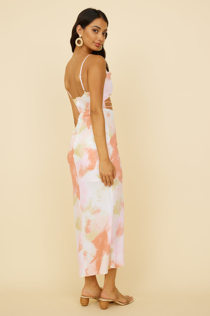 Escape To Paradise Maxi Dress Pink-Seaa Fashion