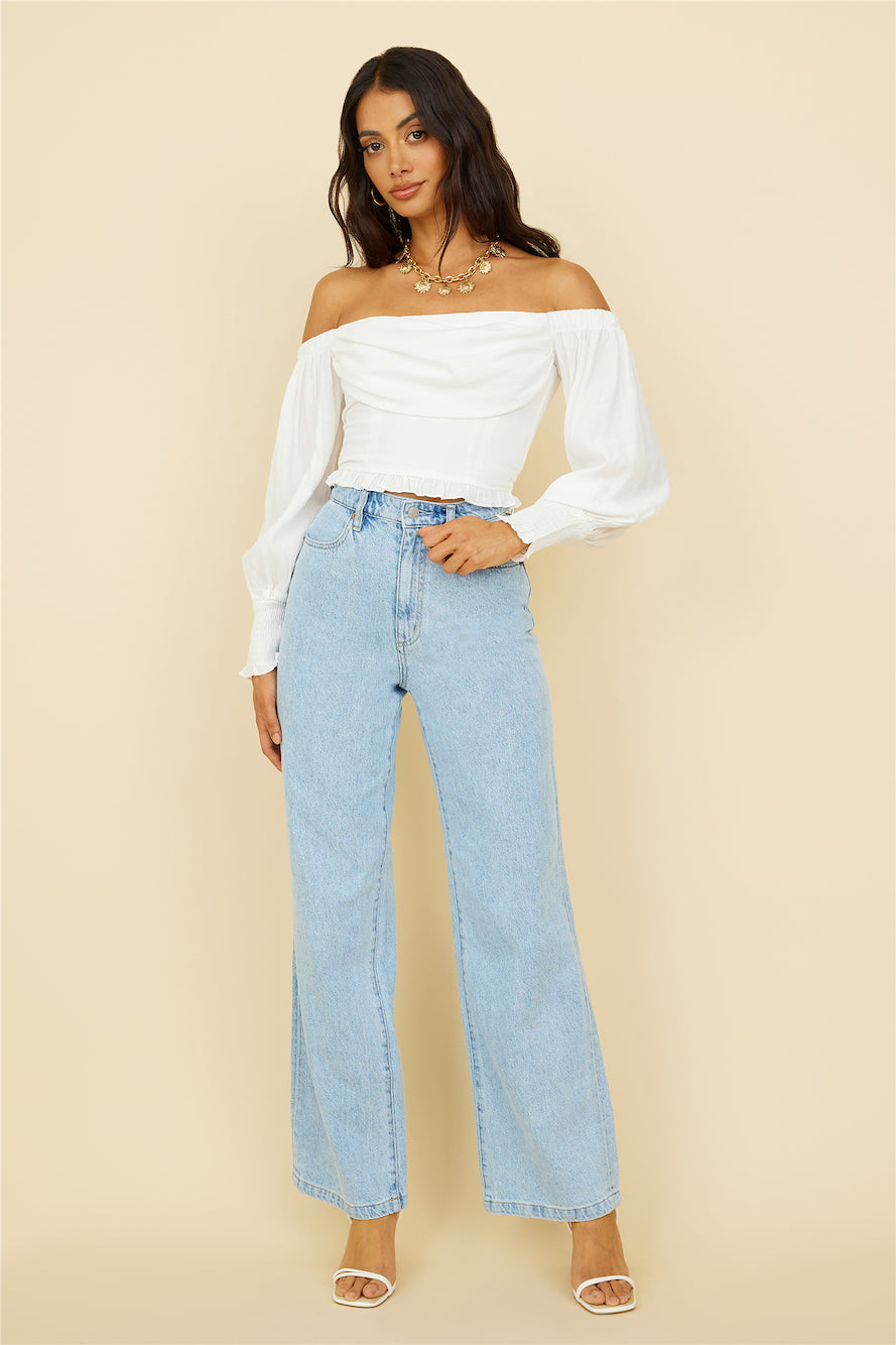 RIDERS BY LEE Hi Wide Leg Blue Essence-Seaa Fashion