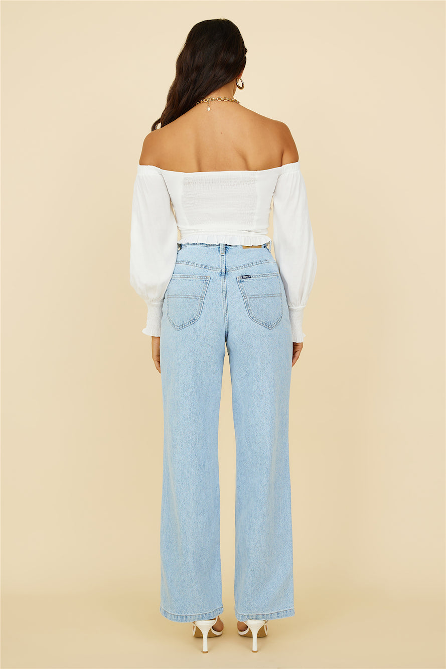 RIDERS BY LEE Hi Wide Leg Blue Essence-Seaa Fashion