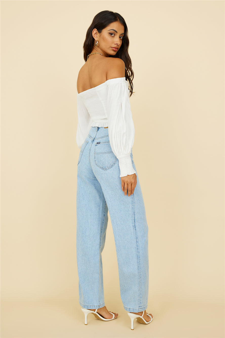 RIDERS BY LEE Hi Wide Leg Blue Essence-Seaa Fashion