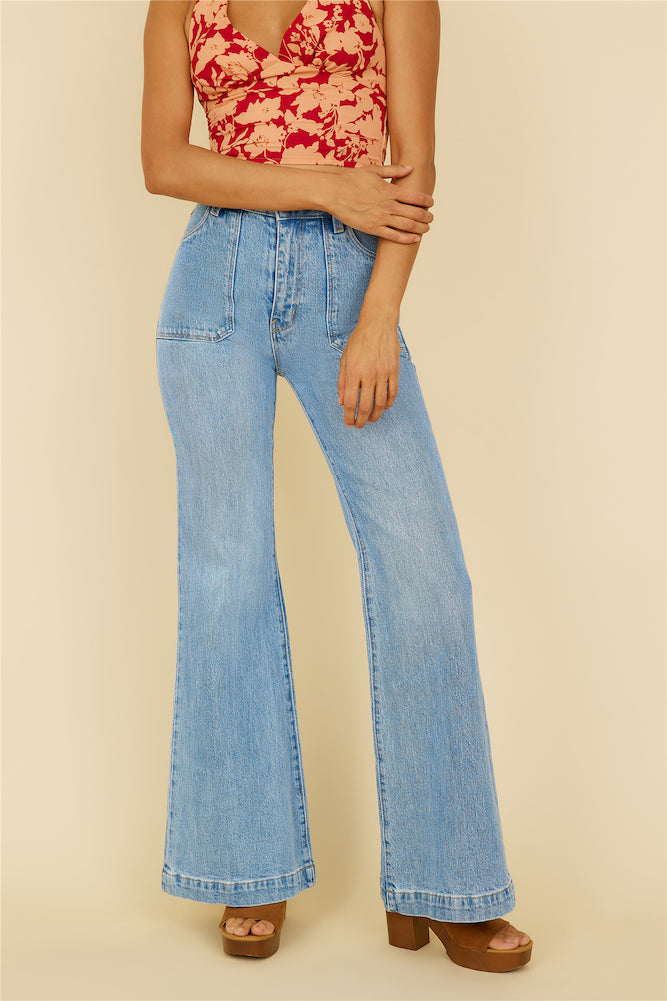 ROLLA'S Eastcoast Flare Jean Bessette Blue-Seaa Fashion