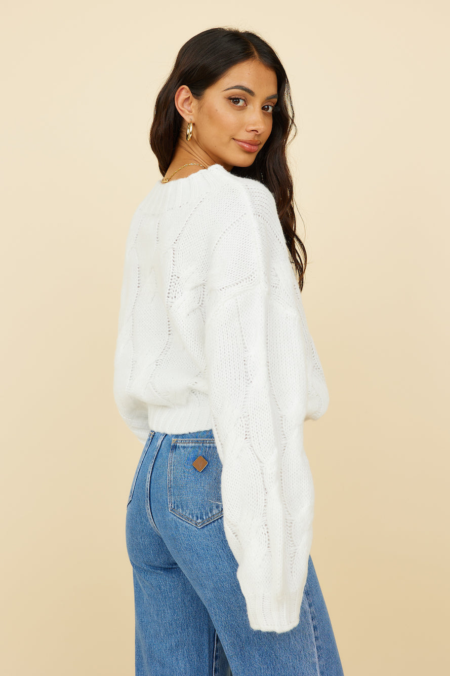 Winter Sweethearts Knit White-Seaa Fashion
