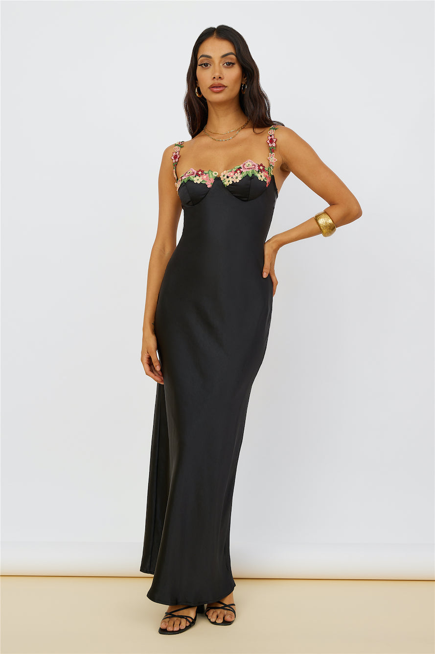 Magnetic Forces Maxi Dress Black-Seaa Fashion