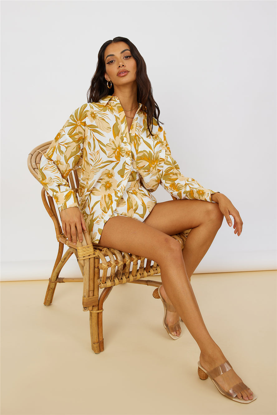 Summer Sweethearts Shirt Yellow-Seaa Fashion