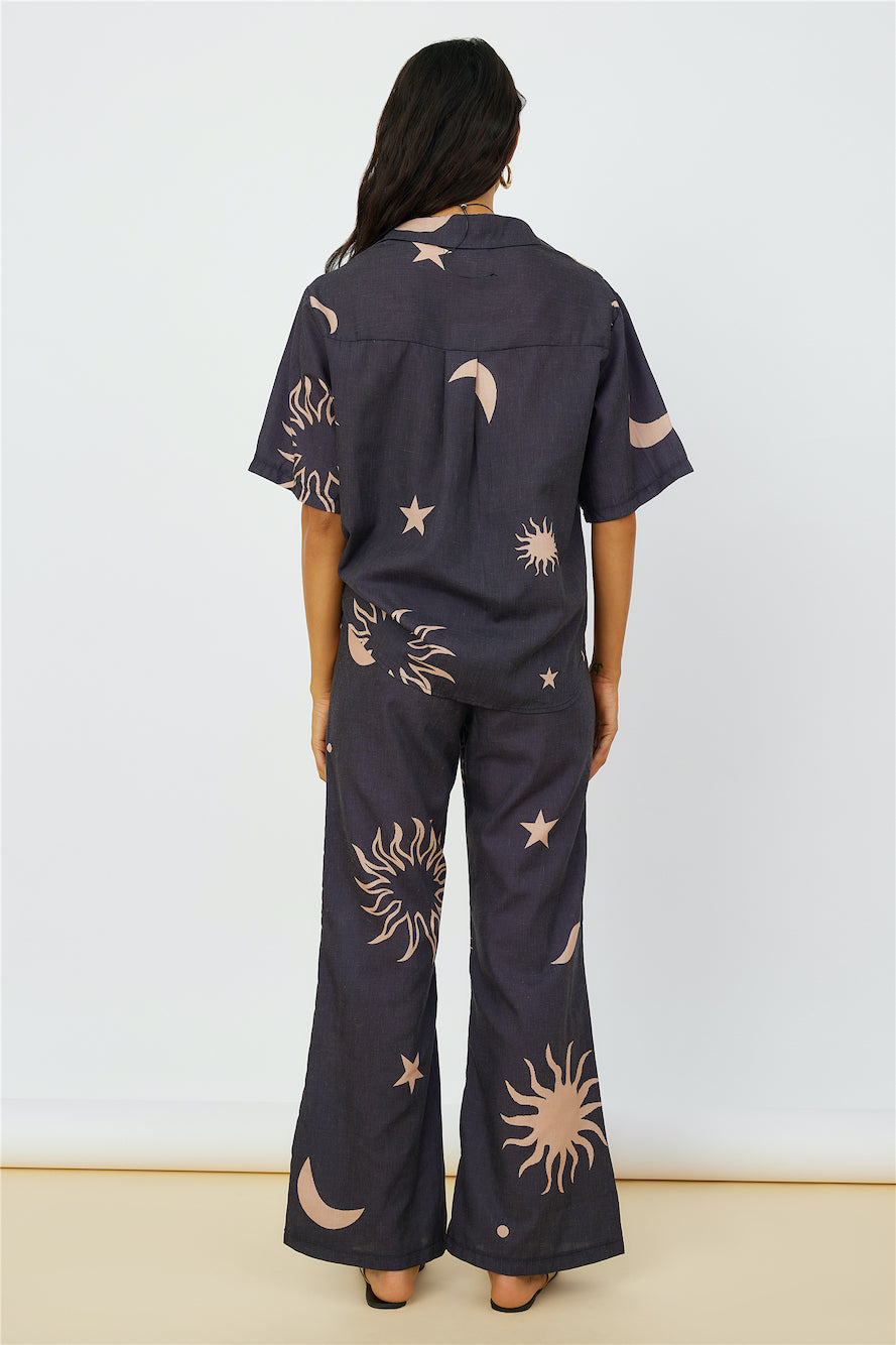 Constellations In The Sky Shirt Black-Seaa Fashion