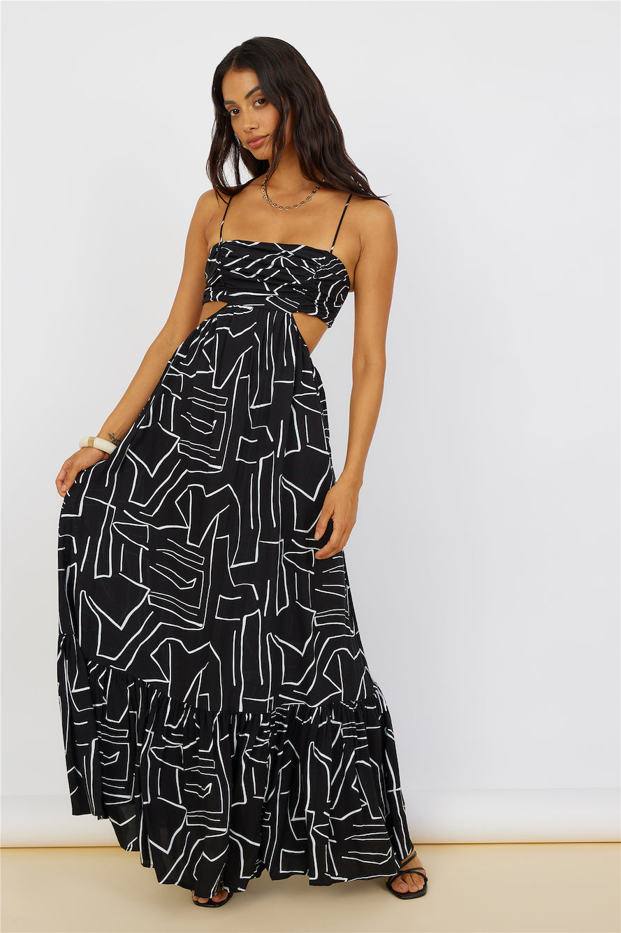 Times Have Changed Maxi Dress Black-Seaa Fashion
