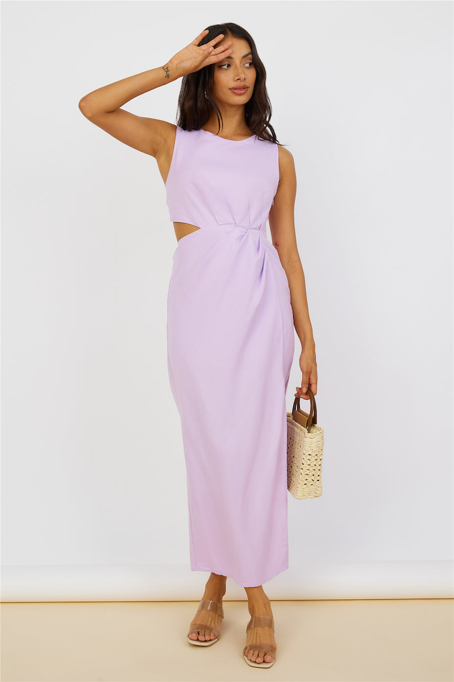 Tell The Truth Midi Dress Purple-Seaa Fashion