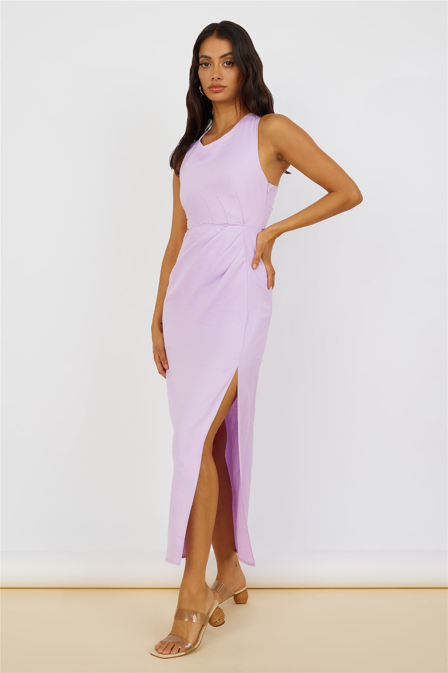 Tell The Truth Midi Dress Purple-Seaa Fashion