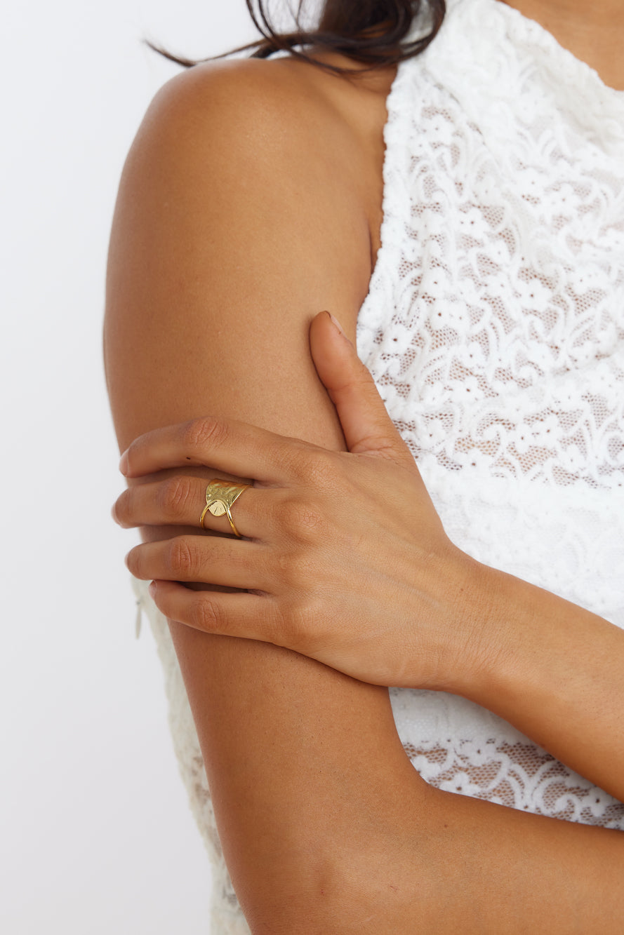 18k Gold Meeting Of Fate Ring Gold-Seaa Fashion