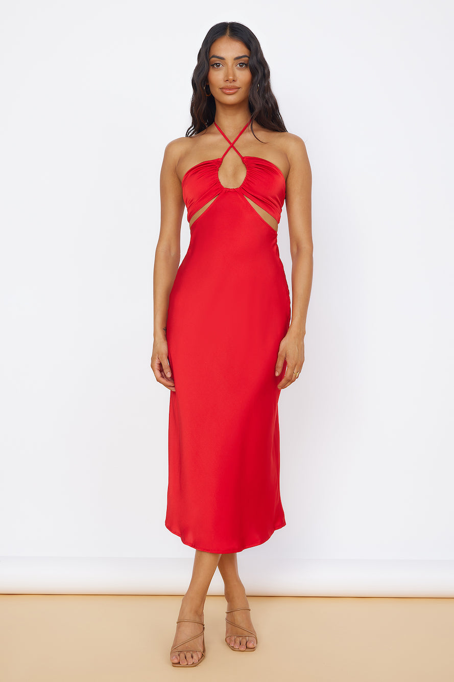 Summer Joy Midi Dress Red-Seaa Fashion