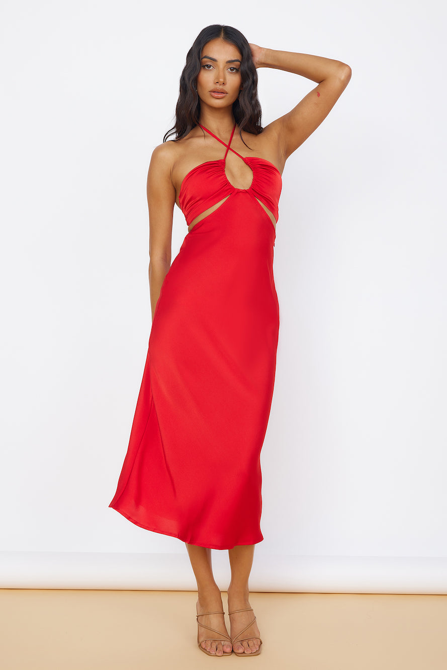 Summer Joy Midi Dress Red-Seaa Fashion