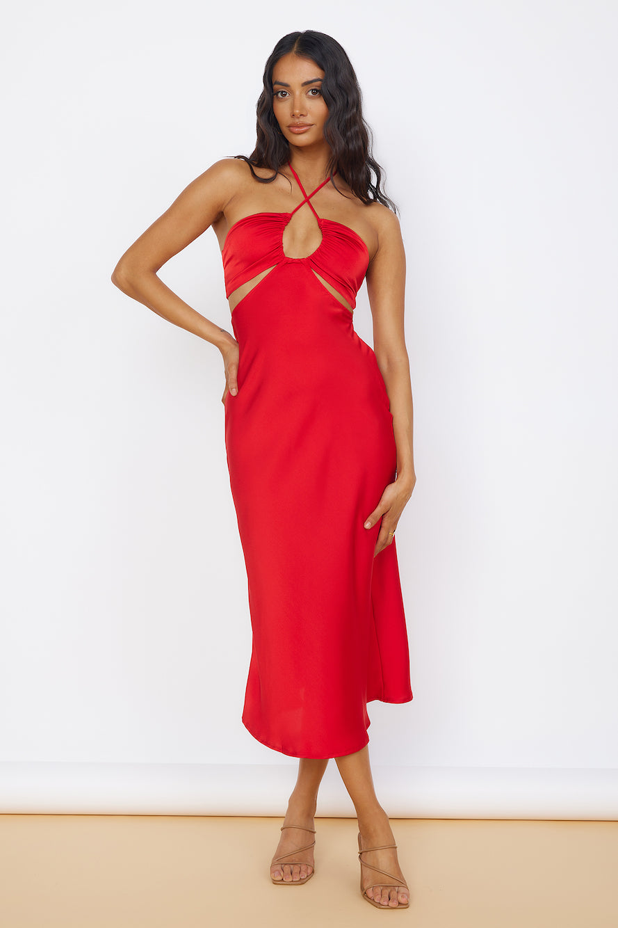 Summer Joy Midi Dress Red-Seaa Fashion