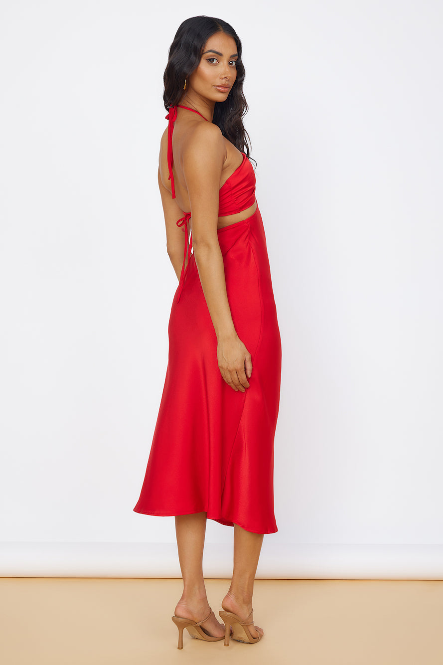 Summer Joy Midi Dress Red-Seaa Fashion