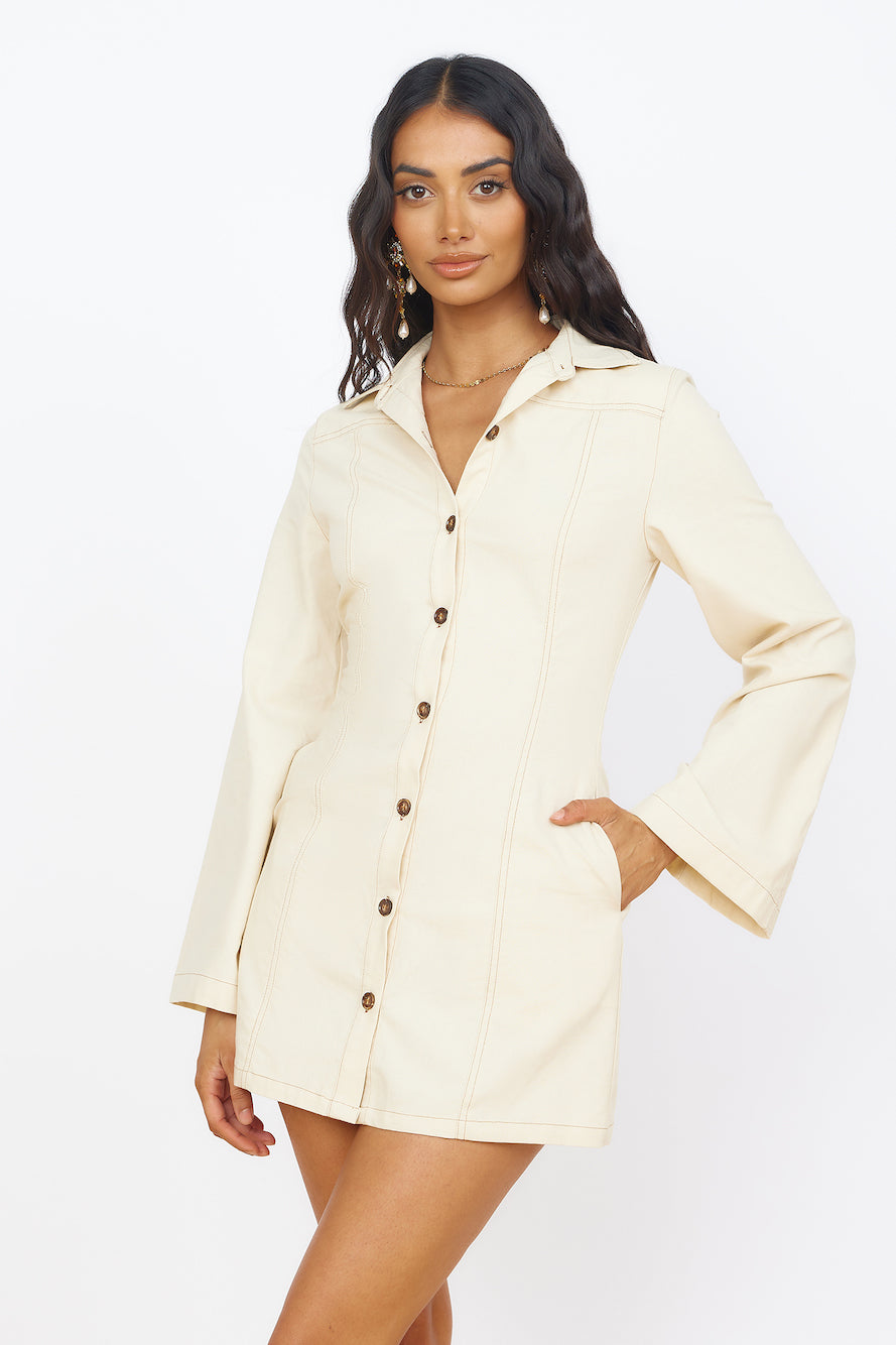 SEVEN WONDERS Bonny Mini Dress Sand-Seaa Fashion