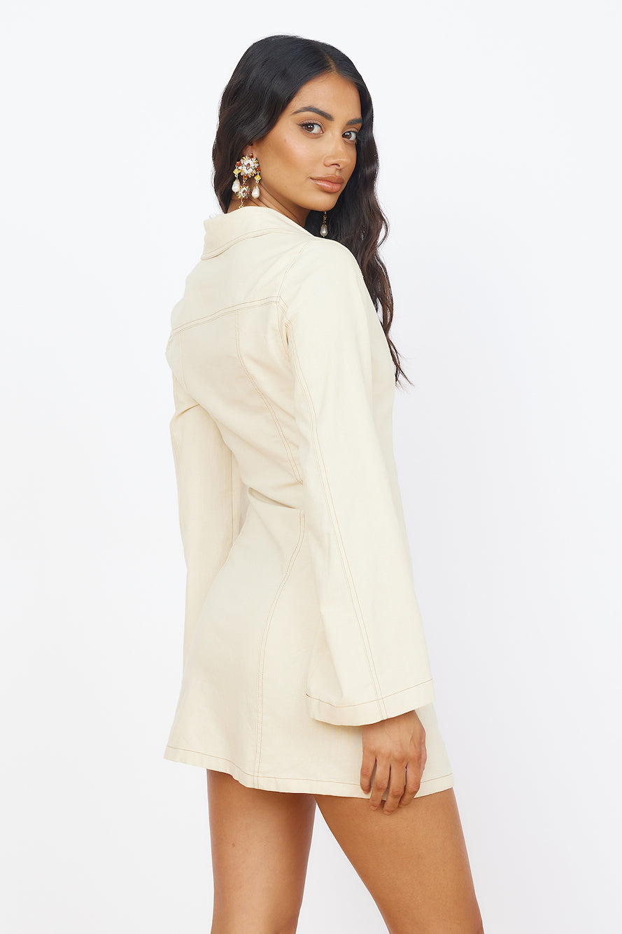 SEVEN WONDERS Bonny Mini Dress Sand-Seaa Fashion