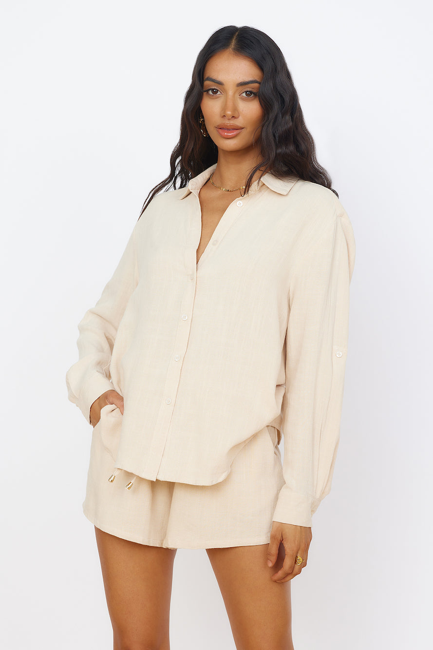 SEVEN WONDERS Kiana Shirt Sand-Seaa Fashion
