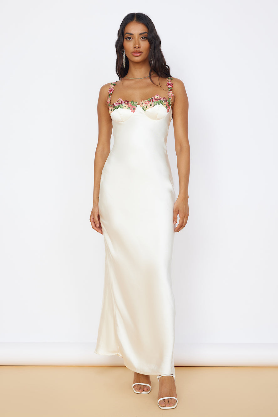 Magnetic Forces Maxi Dress White-Seaa Fashion