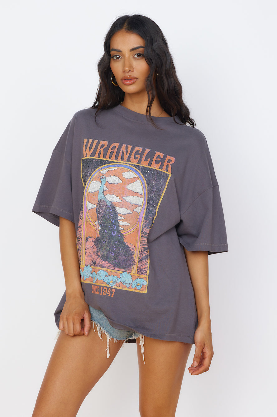 WRANGLER Boxy Slouch Tee Peacock Oasis-Seaa Fashion