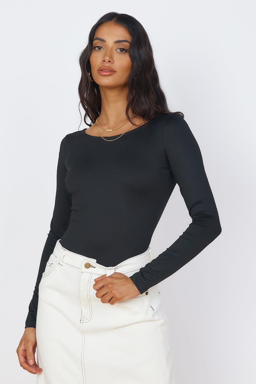 Blooming Beauty Bodysuit Black-Seaa Fashion