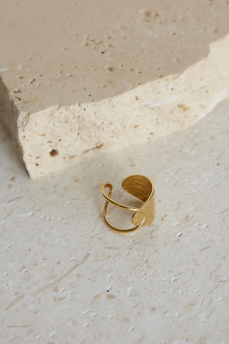 18k Gold Meeting Of Fate Ring Gold-Seaa Fashion