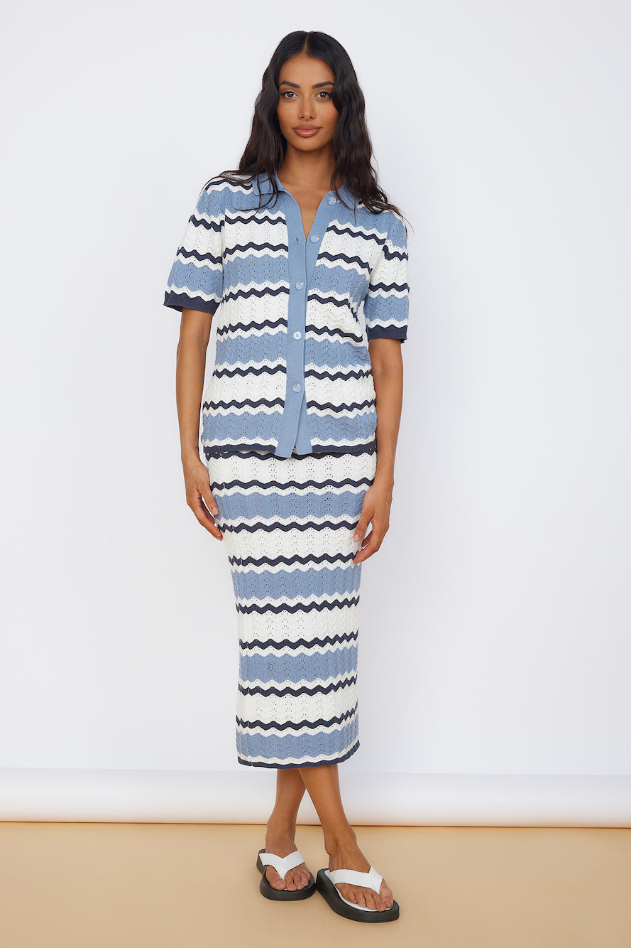 SEVEN WONDERS Caprice Top Steel-Seaa Fashion