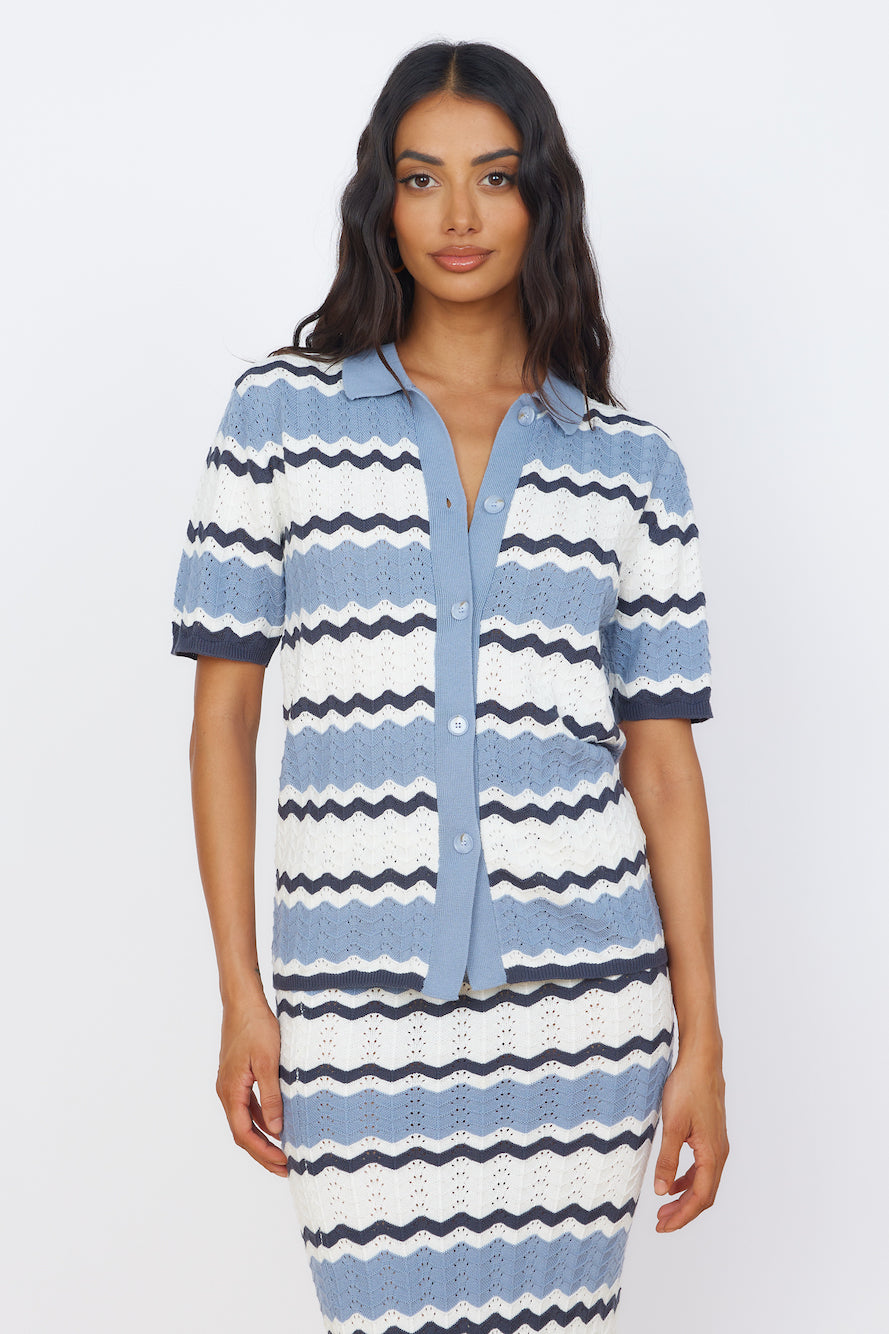 SEVEN WONDERS Caprice Top Steel-Seaa Fashion