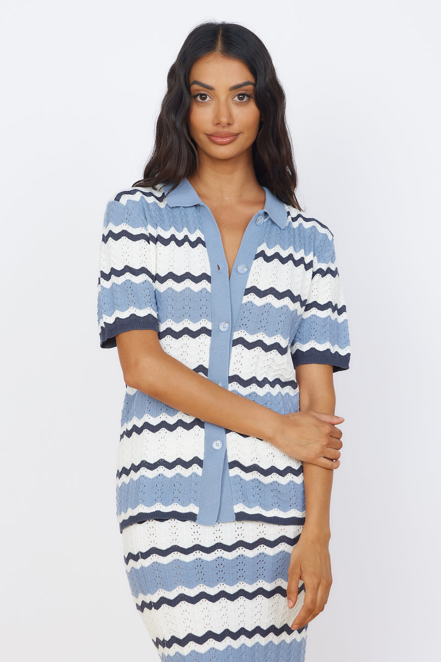 SEVEN WONDERS Caprice Top Steel-Seaa Fashion