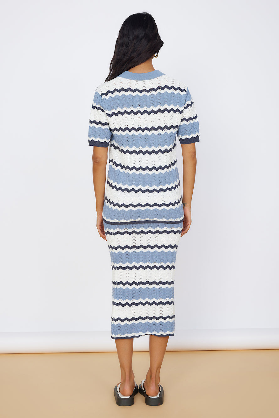 SEVEN WONDERS Caprice Top Steel-Seaa Fashion