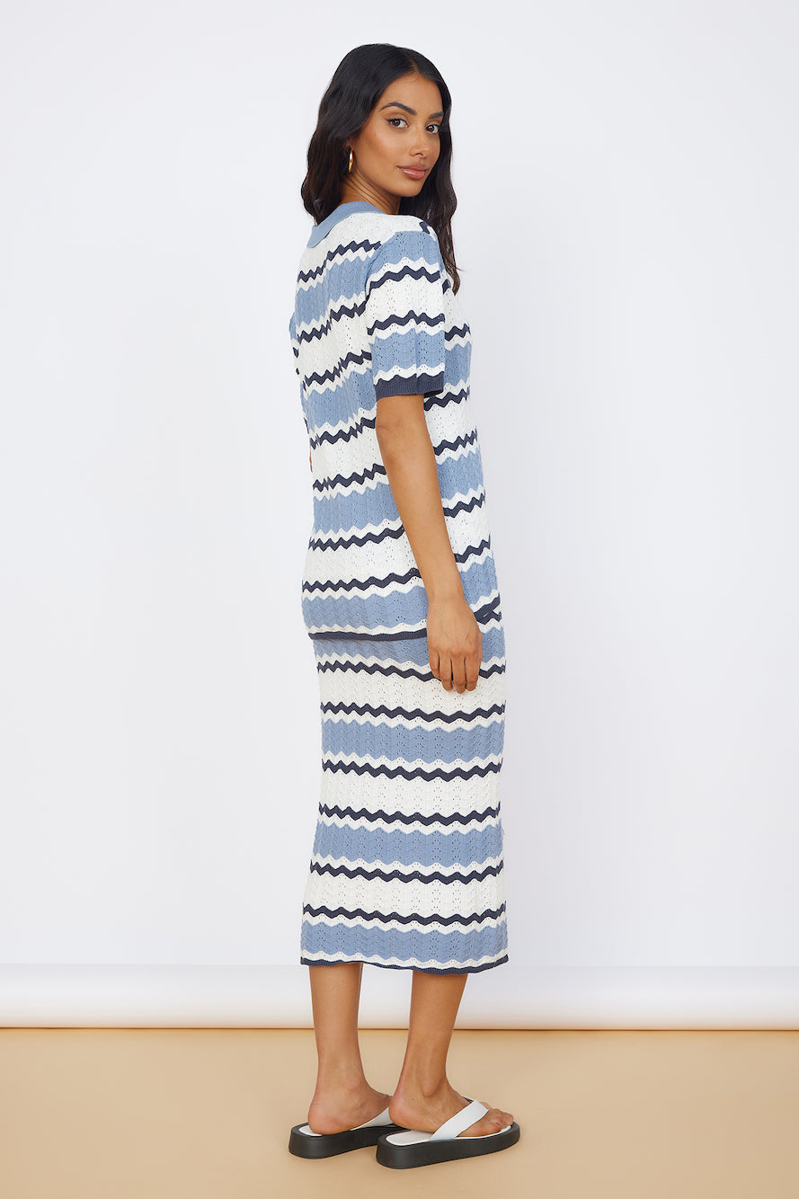 SEVEN WONDERS Caprice Top Steel-Seaa Fashion