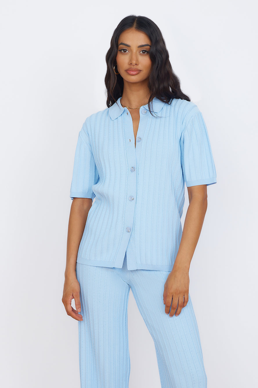 SEVEN WONDERS Kora Top Sky Blue-Seaa Fashion