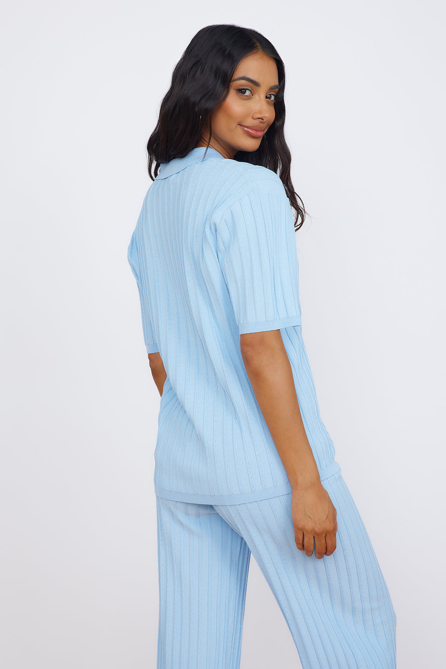 SEVEN WONDERS Kora Top Sky Blue-Seaa Fashion