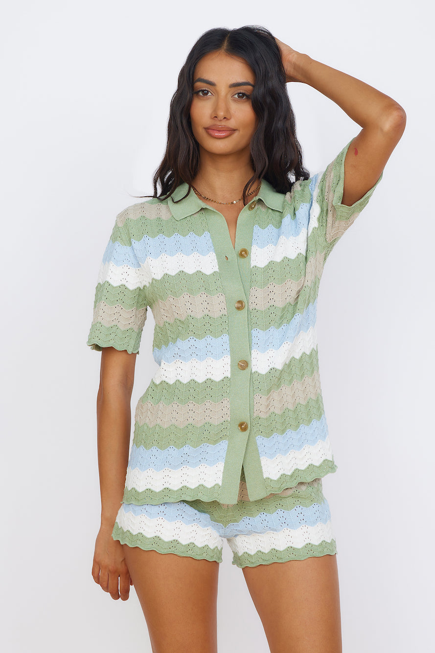 SEVEN WONDERS Cam Shirt Sage-Seaa Fashion