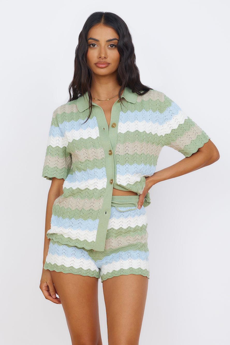 SEVEN WONDERS Cam Shirt Sage-Seaa Fashion