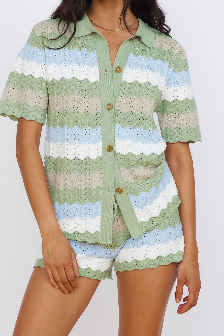 SEVEN WONDERS Cam Shirt Sage-Seaa Fashion