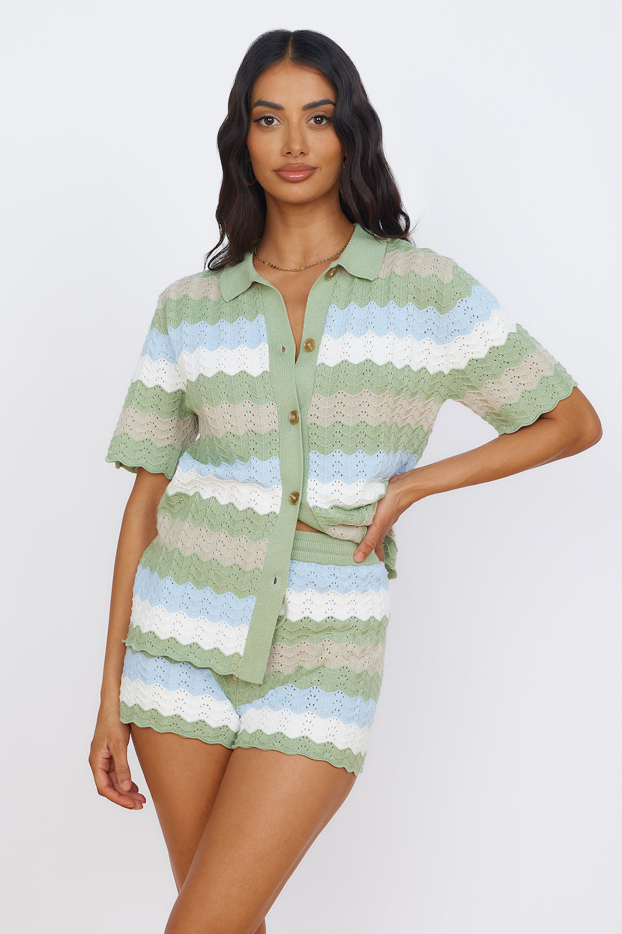 SEVEN WONDERS Cam Shirt Sage-Seaa Fashion