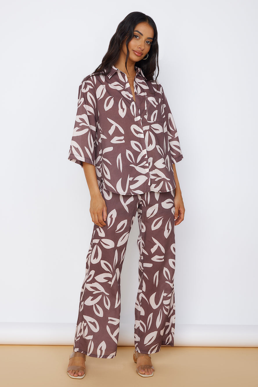 Midnight Enchantment Pants Brown-Seaa Fashion