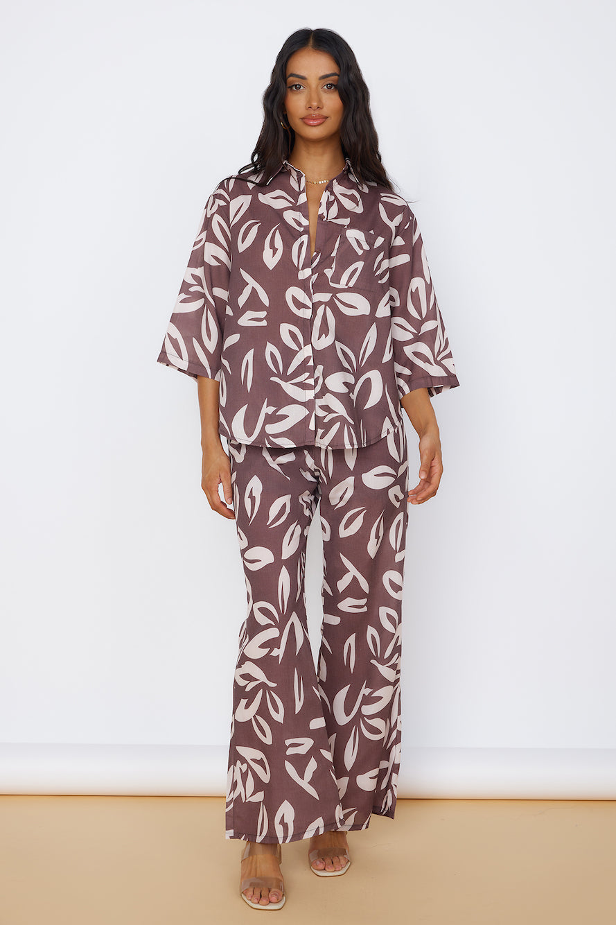 Midnight Enchantment Pants Brown-Seaa Fashion