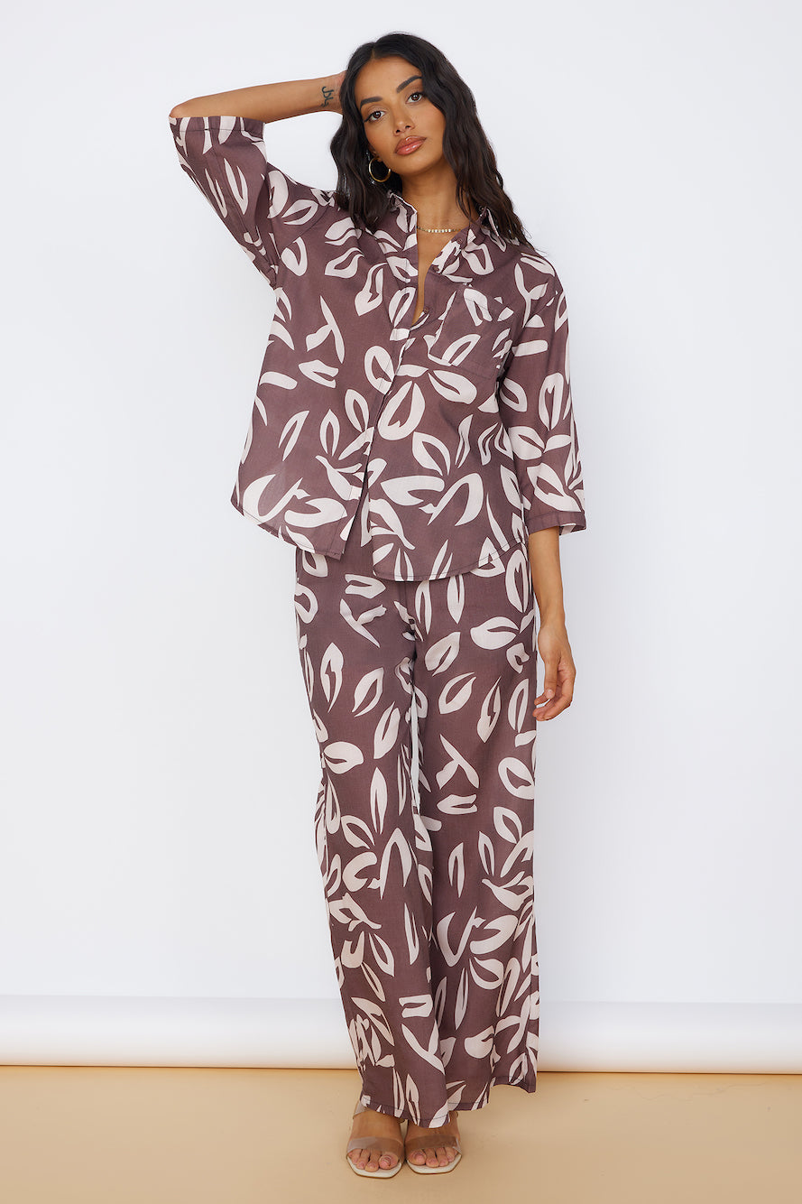 Midnight Enchantment Pants Brown-Seaa Fashion