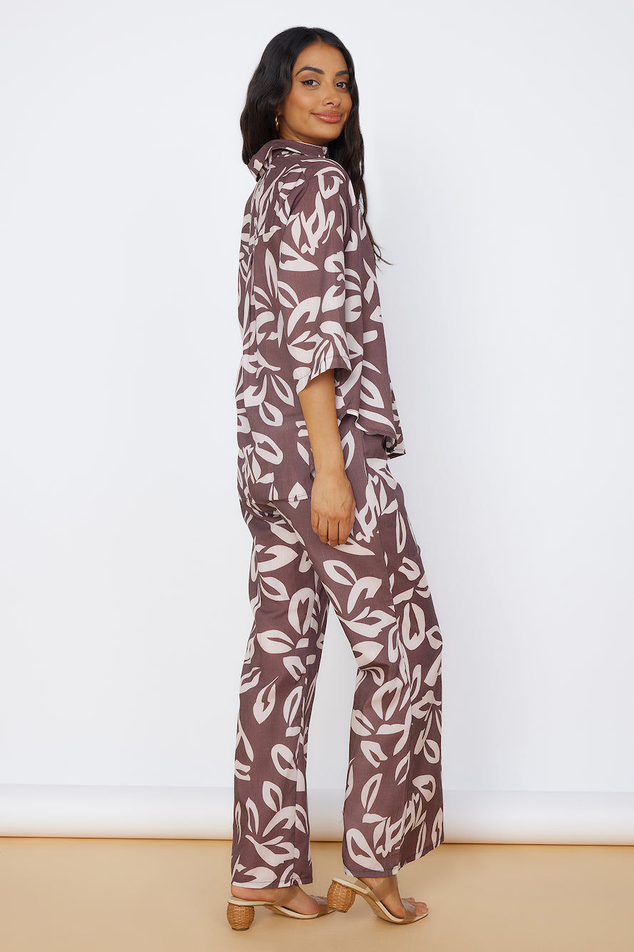 Midnight Enchantment Pants Brown-Seaa Fashion