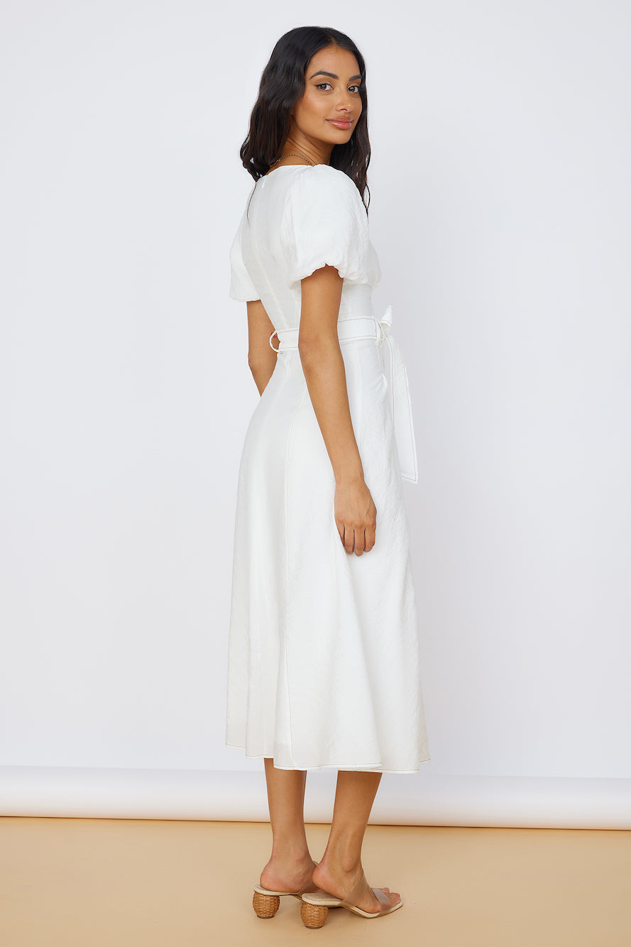 Starlight Serenade Midi Dress White-Seaa Fashion