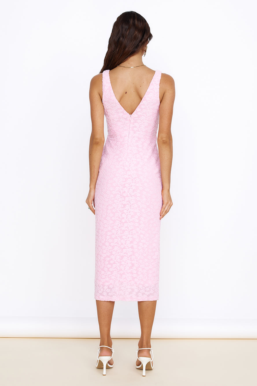 Write Your Name Midi Dress Pink-Seaa Fashion