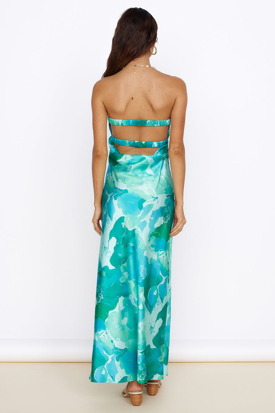 Time Stops Maxi Dress Green-Seaa Fashion