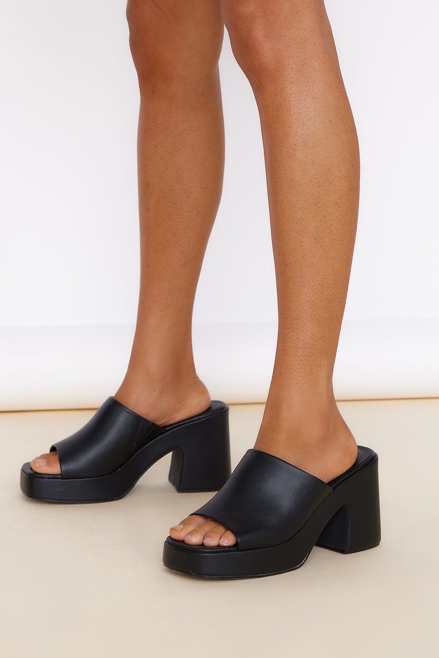 BILLINI Leslie Chunky Platform Mule Black-Seaa Fashion