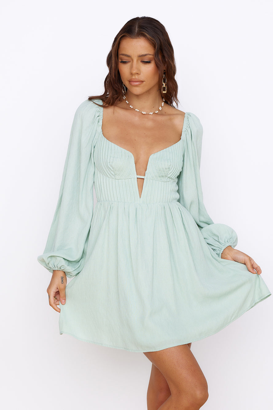 You Are My World Dress Sage-Seaa Fashion