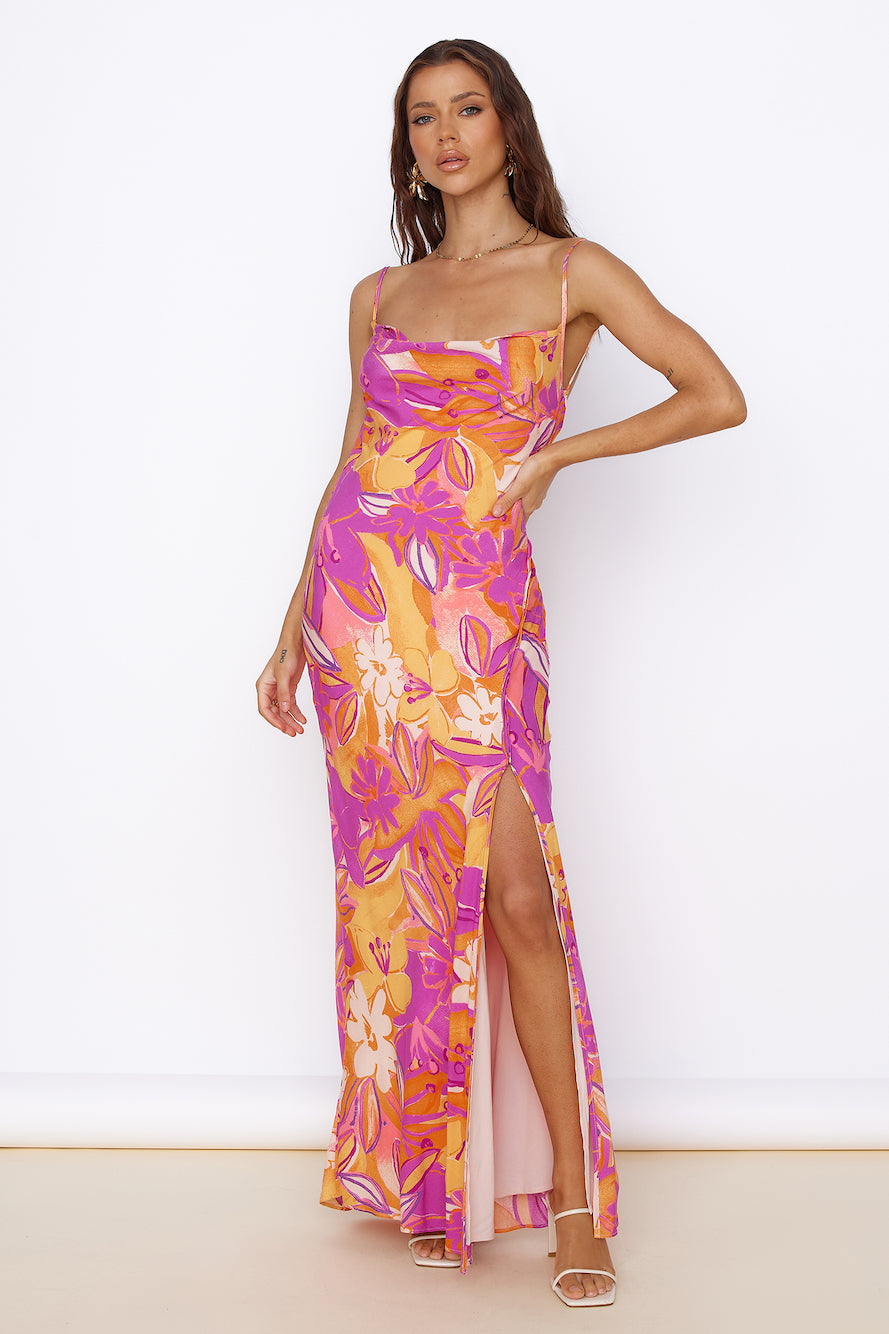 Tropical Sunrise Maxi Dress Multi-Seaa Fashion