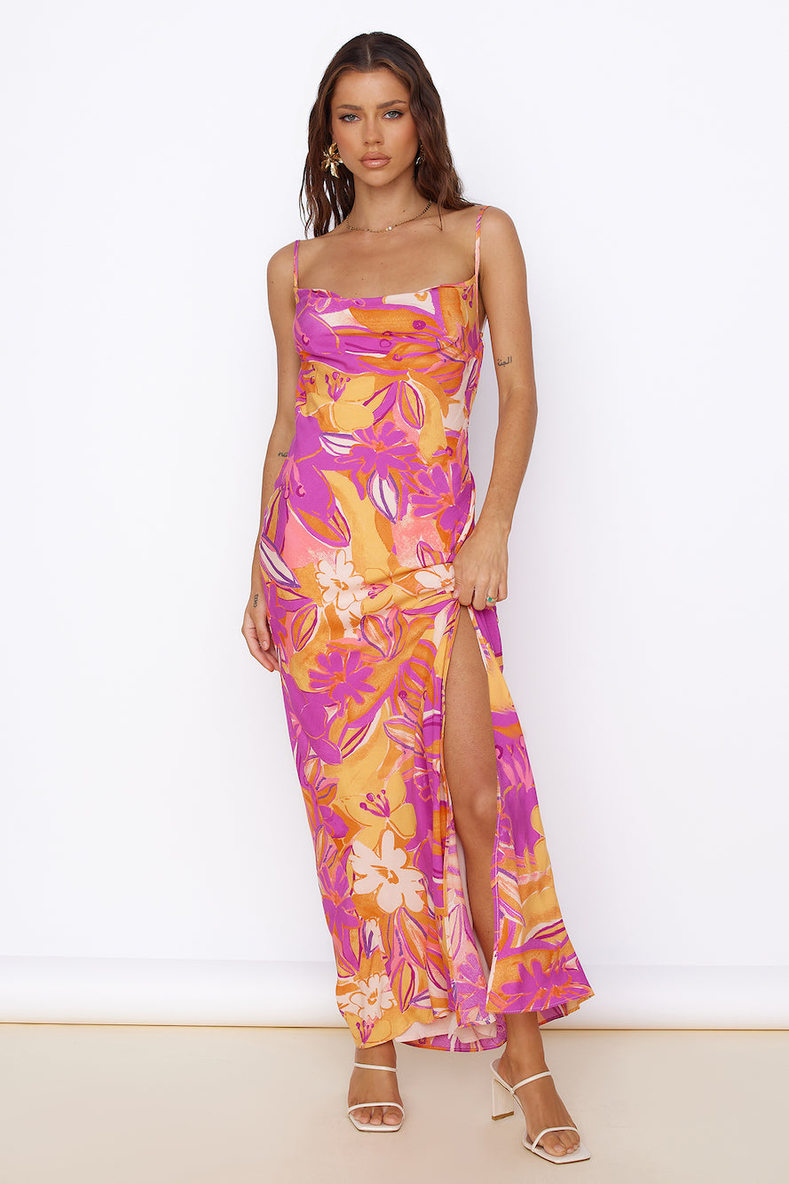 Tropical Sunrise Maxi Dress Multi-Seaa Fashion