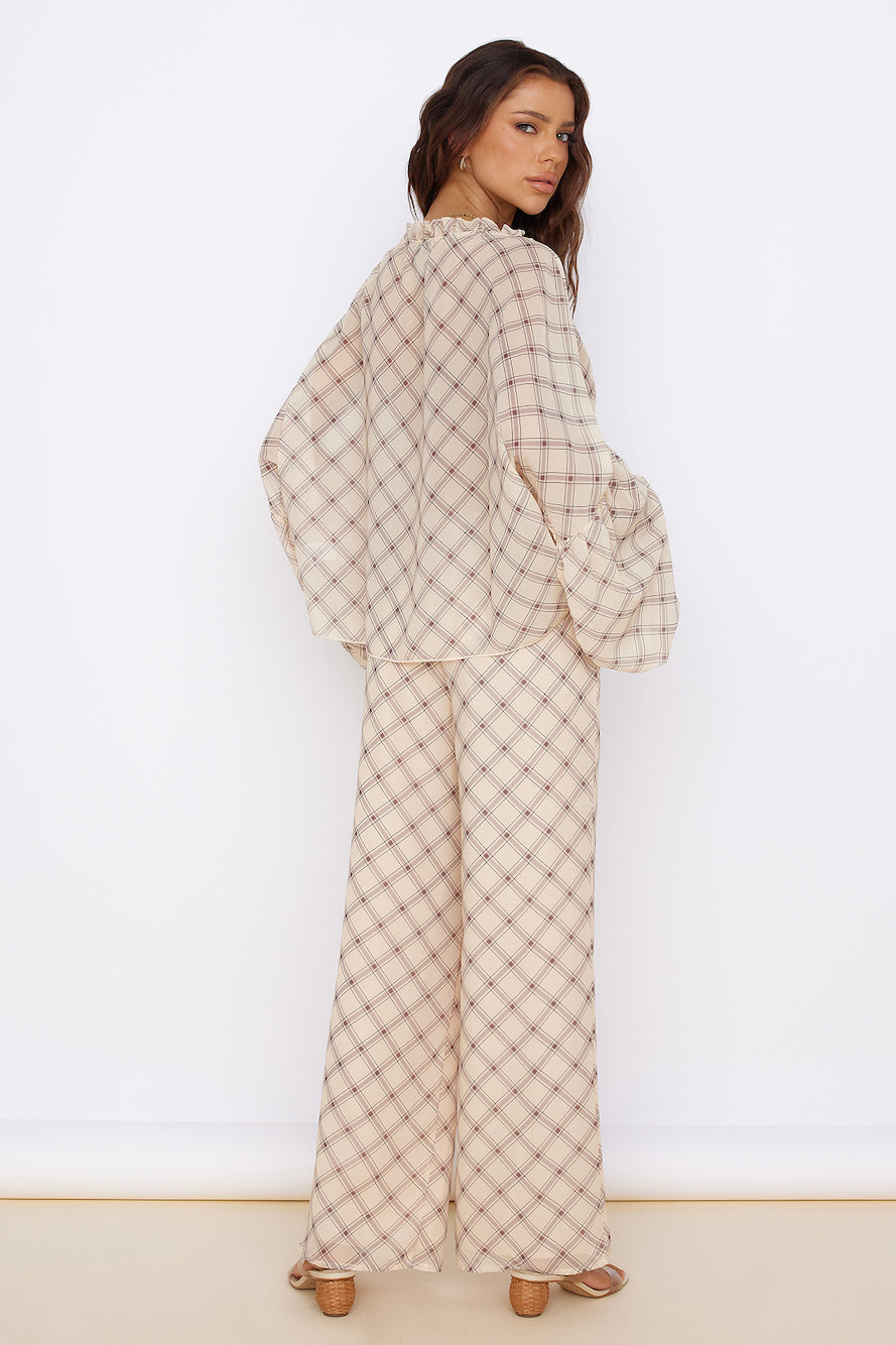 SNDYS Candice Pant Check Print-Seaa Fashion