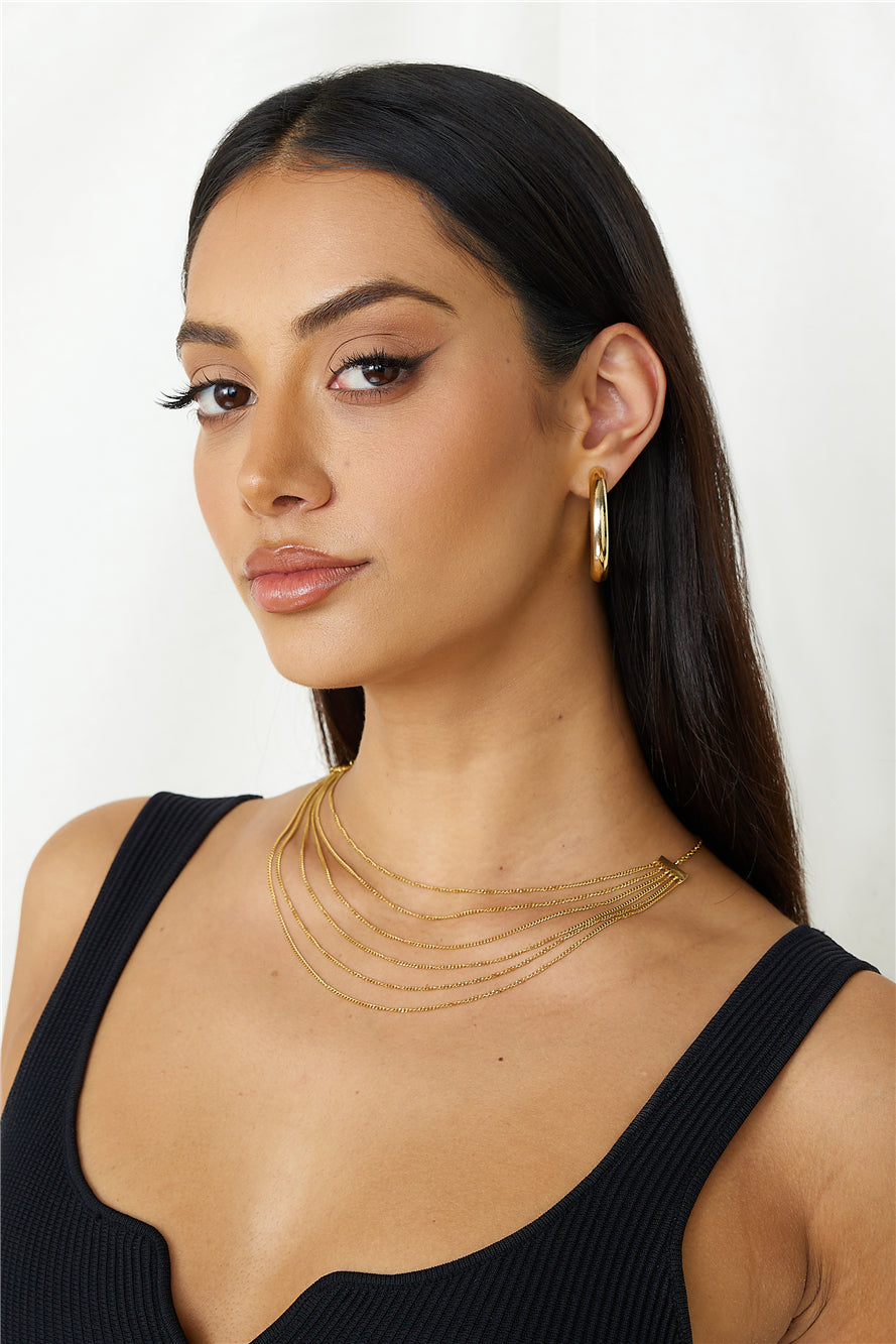 18k Gold Plated Goddess Past Necklace Gold-Seaa Fashion