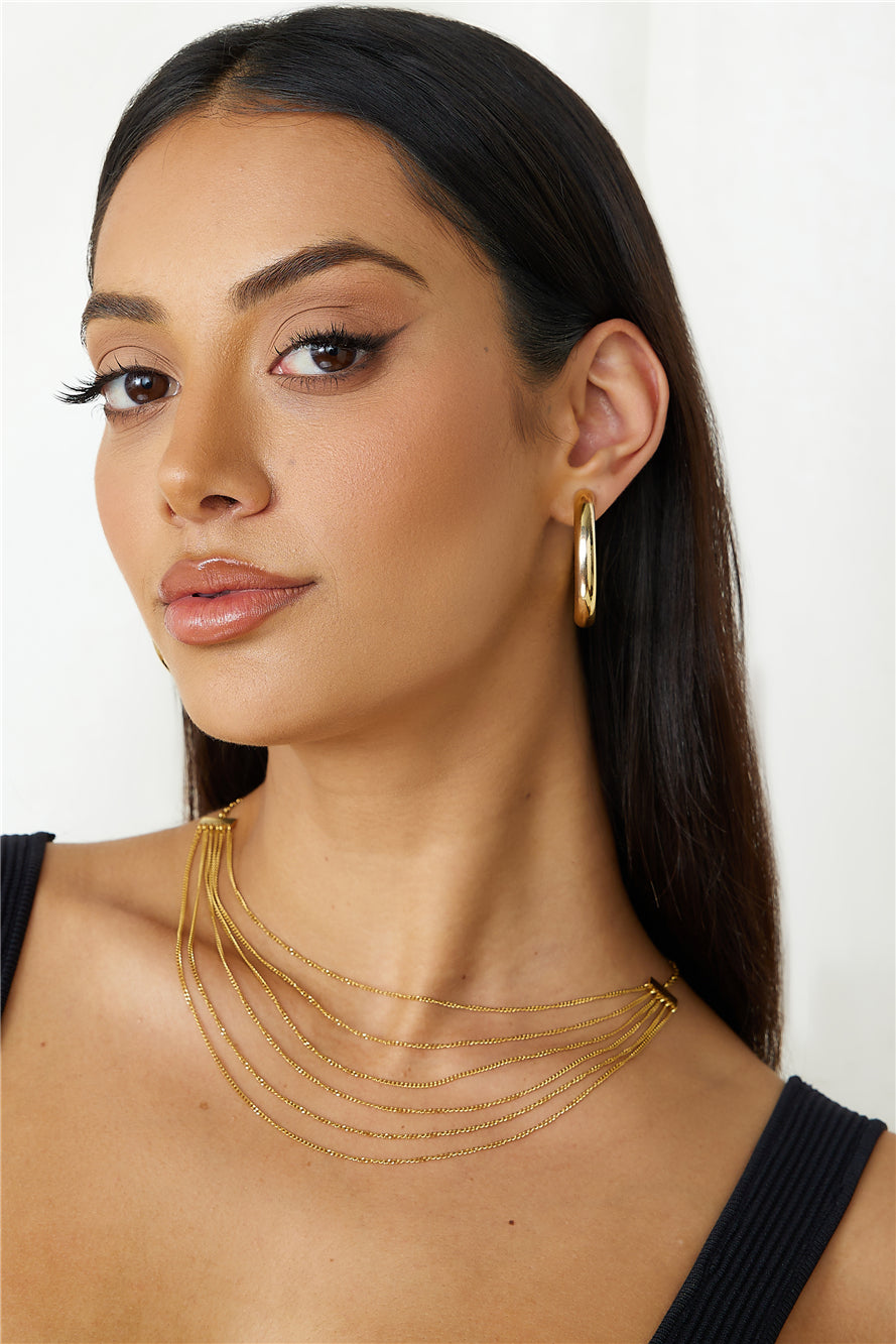 18k Gold Plated Goddess Past Necklace Gold-Seaa Fashion