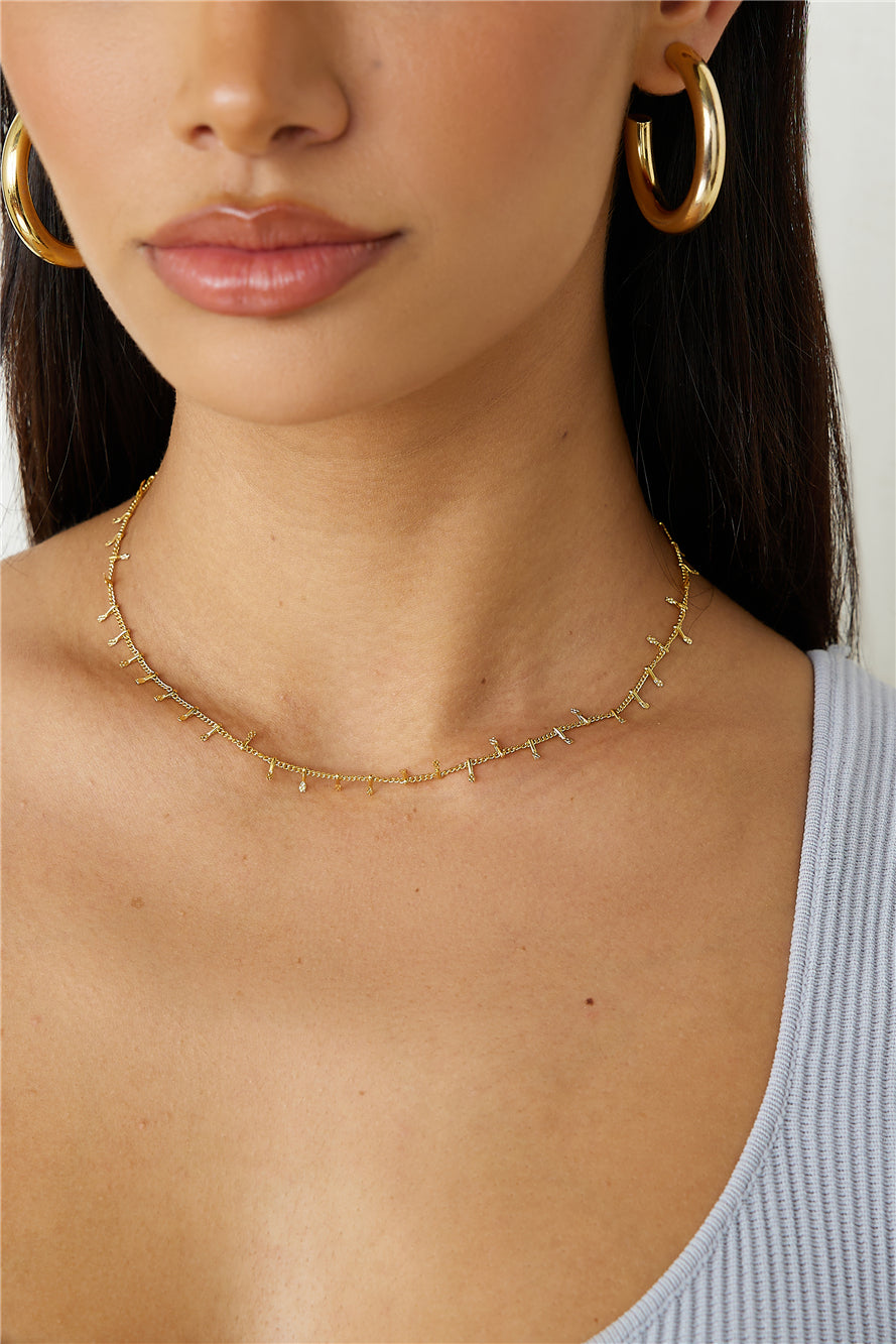 18K Gold Plated Queen Things Necklace Gold-Seaa Fashion